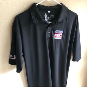 National Baseball Hall of Fame Security Golf Style Shirt. Black. Size Large
